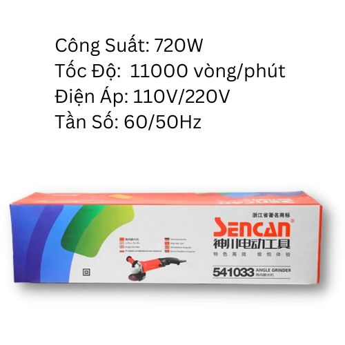 Máy mài góc tay dài công tắc bóp Sencan 541033