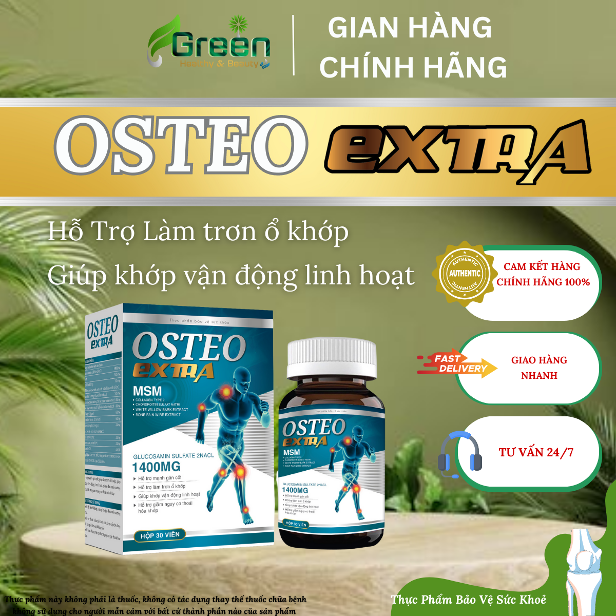 TPBVSK  OSTEO EXTRA - Viên uống hỗ trợ xương khớp