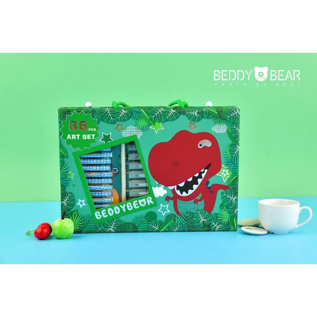 Bộ bút sáp - Chì màu - Màu nước 86 món Beddybear - Beddy bear dành cho bé trai - bé gái từ 3 tuổi, mầm non - tiểu học