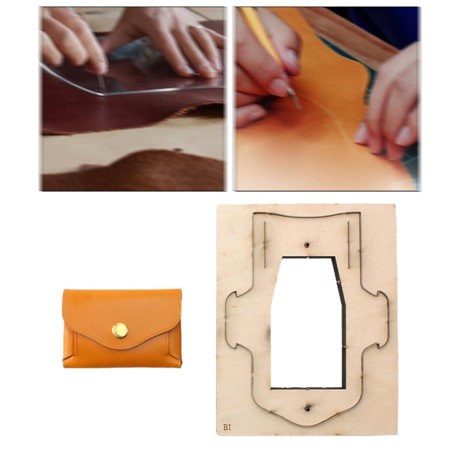 Card Bag Templates Wooden Steel Rule Making Stencil Leather Wallet Template