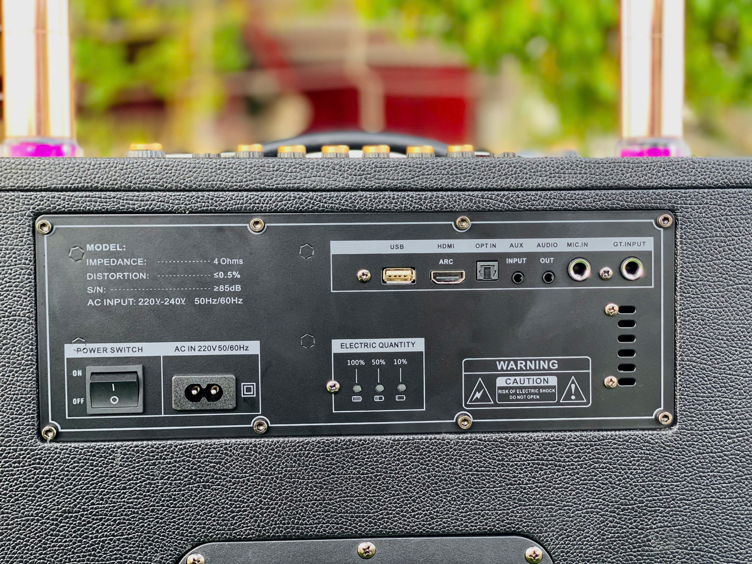 Loa Xách Tay Nghe Nhạc karaoke DVD 179 PRO Công Suất 600W, 24 đường tiếng, Bass đôi 25cm, kèm micro không dây Cao Cấp Hàng Nhập Khẩu