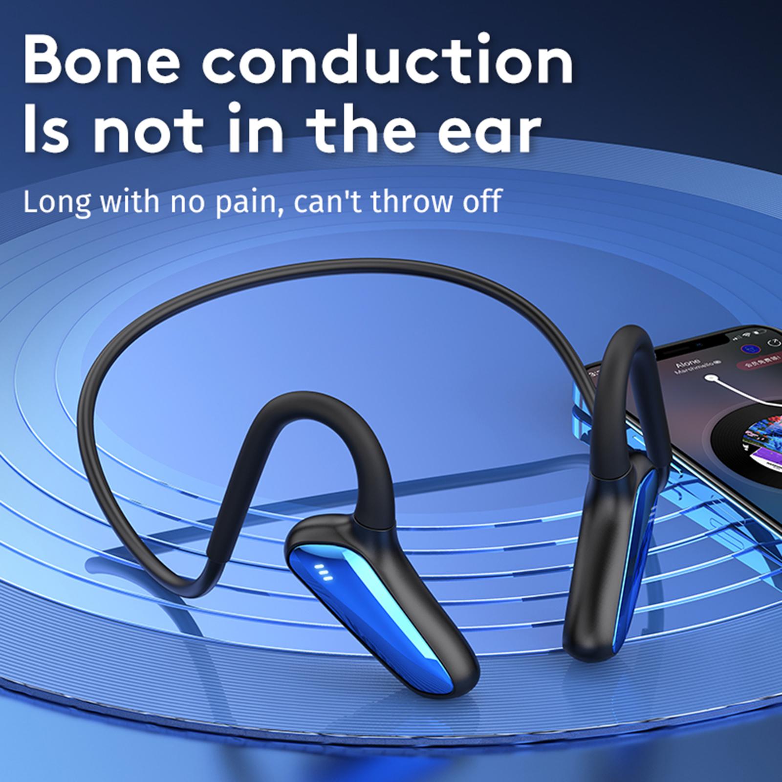 Bone Conduction Headphones 150mAh Double Ears Earphone for Fitness