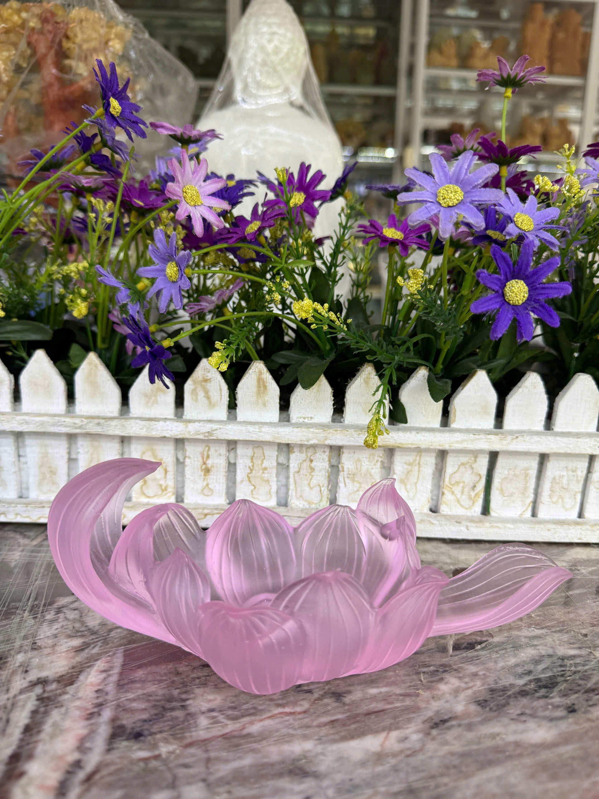 Đế sen đá lưu ly nhiều màu - Dài 20cm