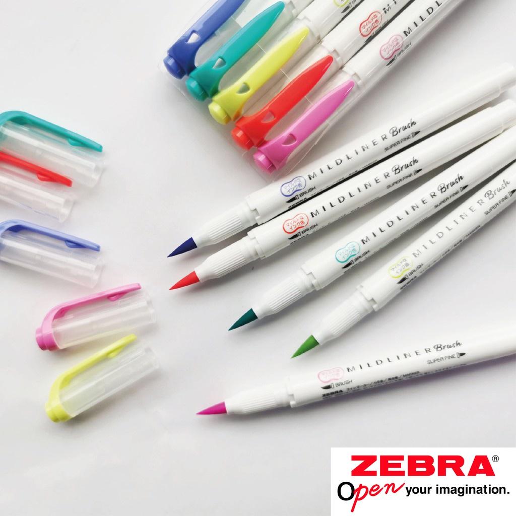 Viết Dạ Quang Zebra Mildliner Brush đầu cọ 25 màu - 1 cây