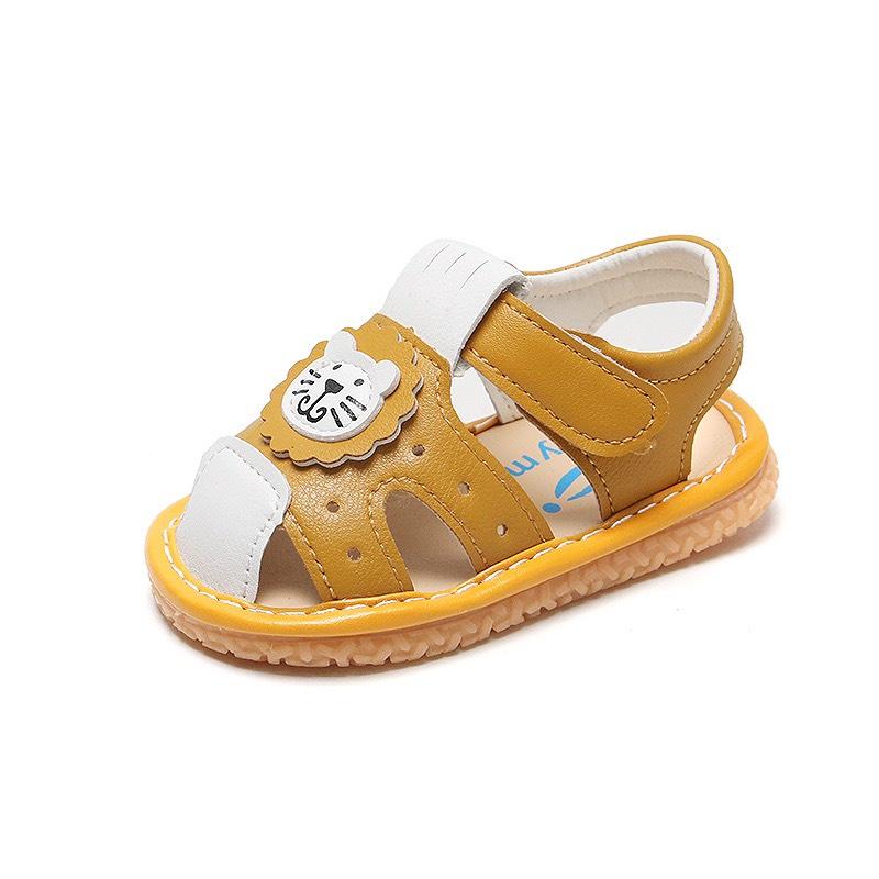 Sandal dép quai hậu hình hổ ngộ nghĩnh cho bé tập đi có còi bíp bíp Mã 518