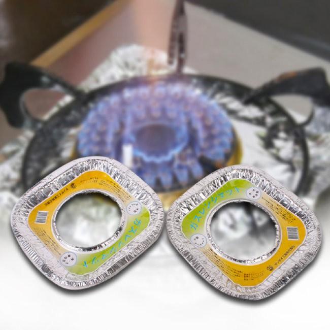 Vỉ 10 miếng lót bếp ga hình vuông - tròn