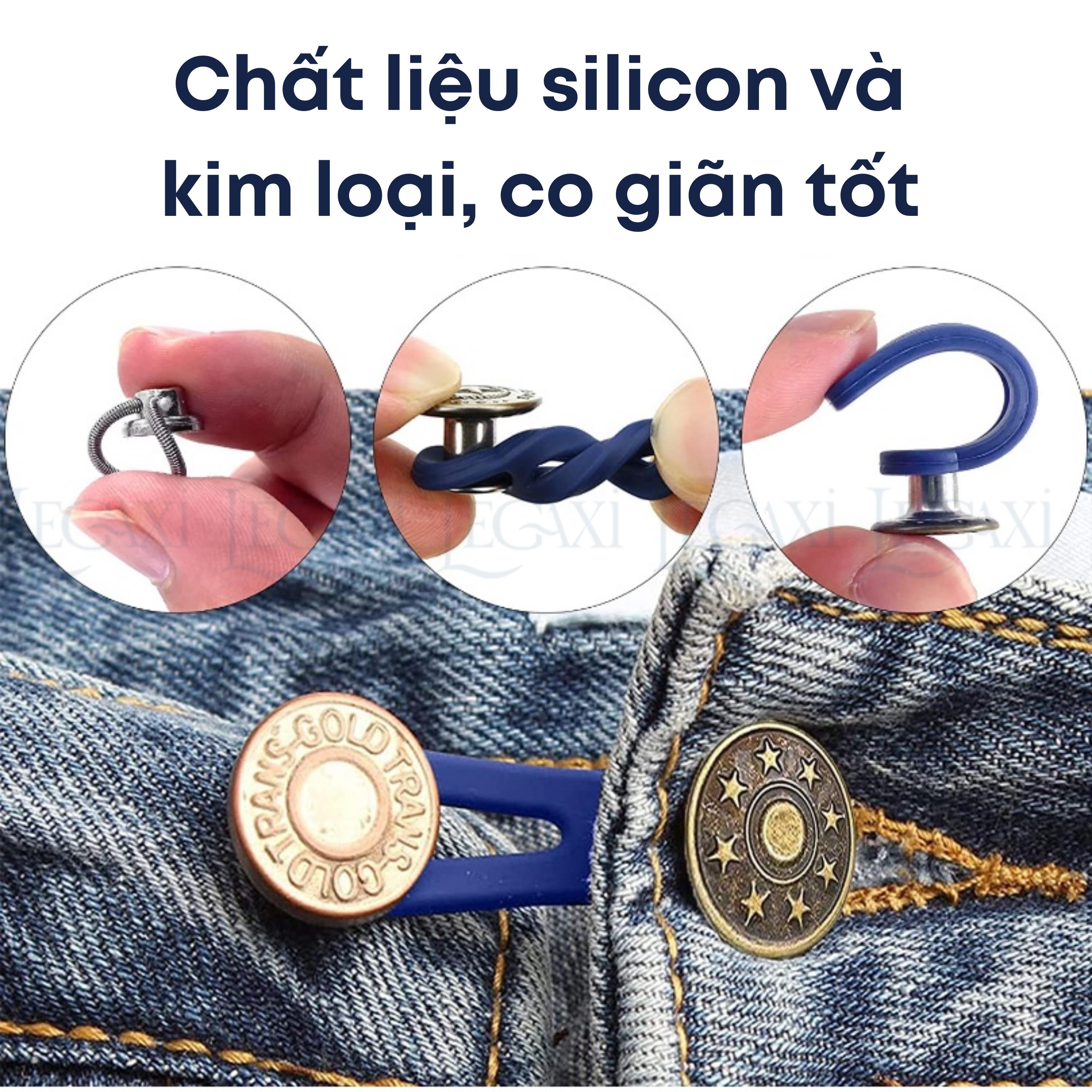 Khóa Cài, Khuy Gài Nới Rộng Eo Quần Không Cần May Điều Chỉnh Thắt Lưng Jean Váy Jean Cho Nam Nữ Tiện Lợi Legaxi