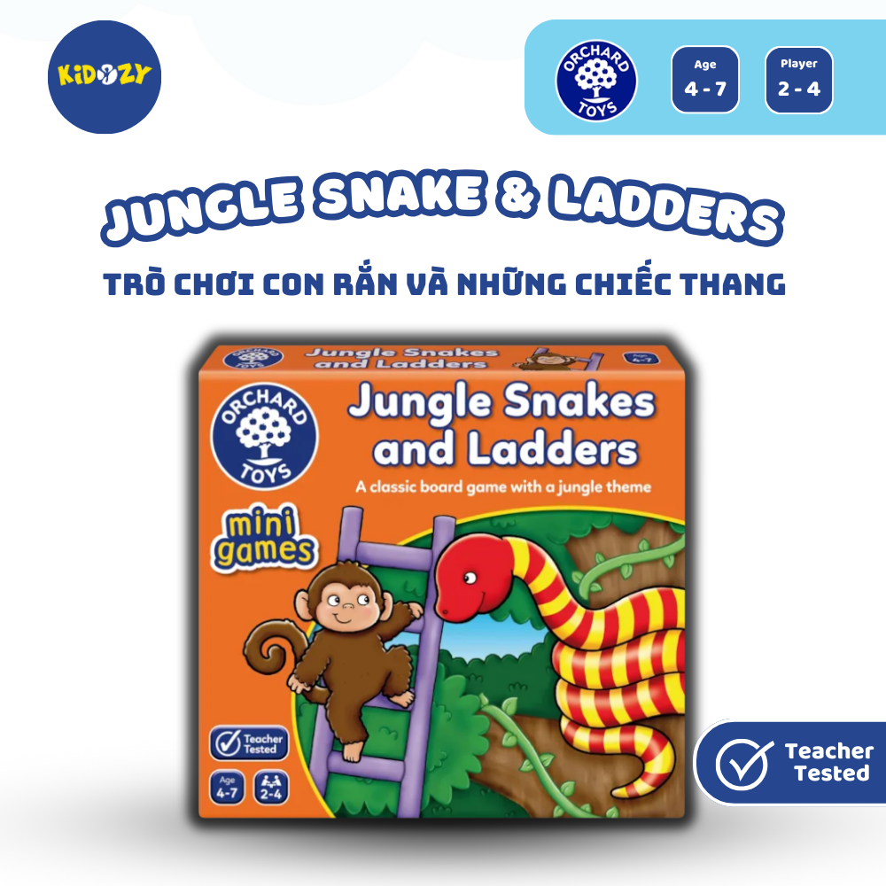 Trò chơi Jungle Snakes & Ladders Mini Game giúp trẻ phát triển kỹ năng đếm và khả năng quan sát