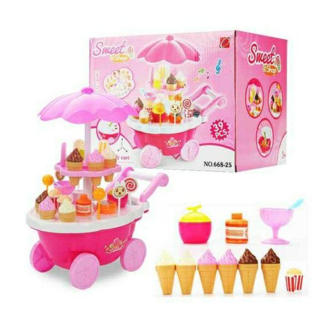 Xe đẩy bán kem , xe kem