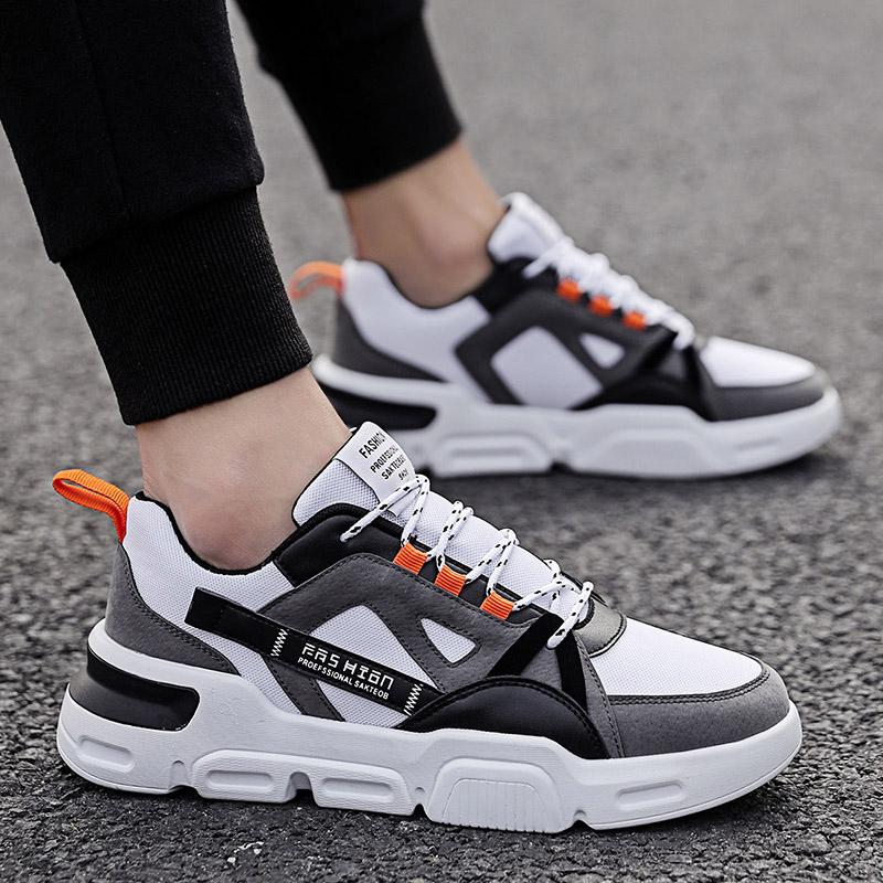 Giày Sneaker Nam Thời Trang Phẳng Slip On Vulcanize Giày Vải Đi Chạy Nền Tảng Giày Thể Thao Cho Nam Color: Black Shoe Size: 44