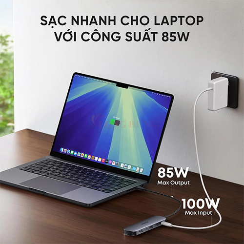 Cổng chuyển đổi Anker Nano 7 in 1 Portable Multi-Function USB-C Hub 4K HDMI 100W A83D2 - Hàng chính hãng