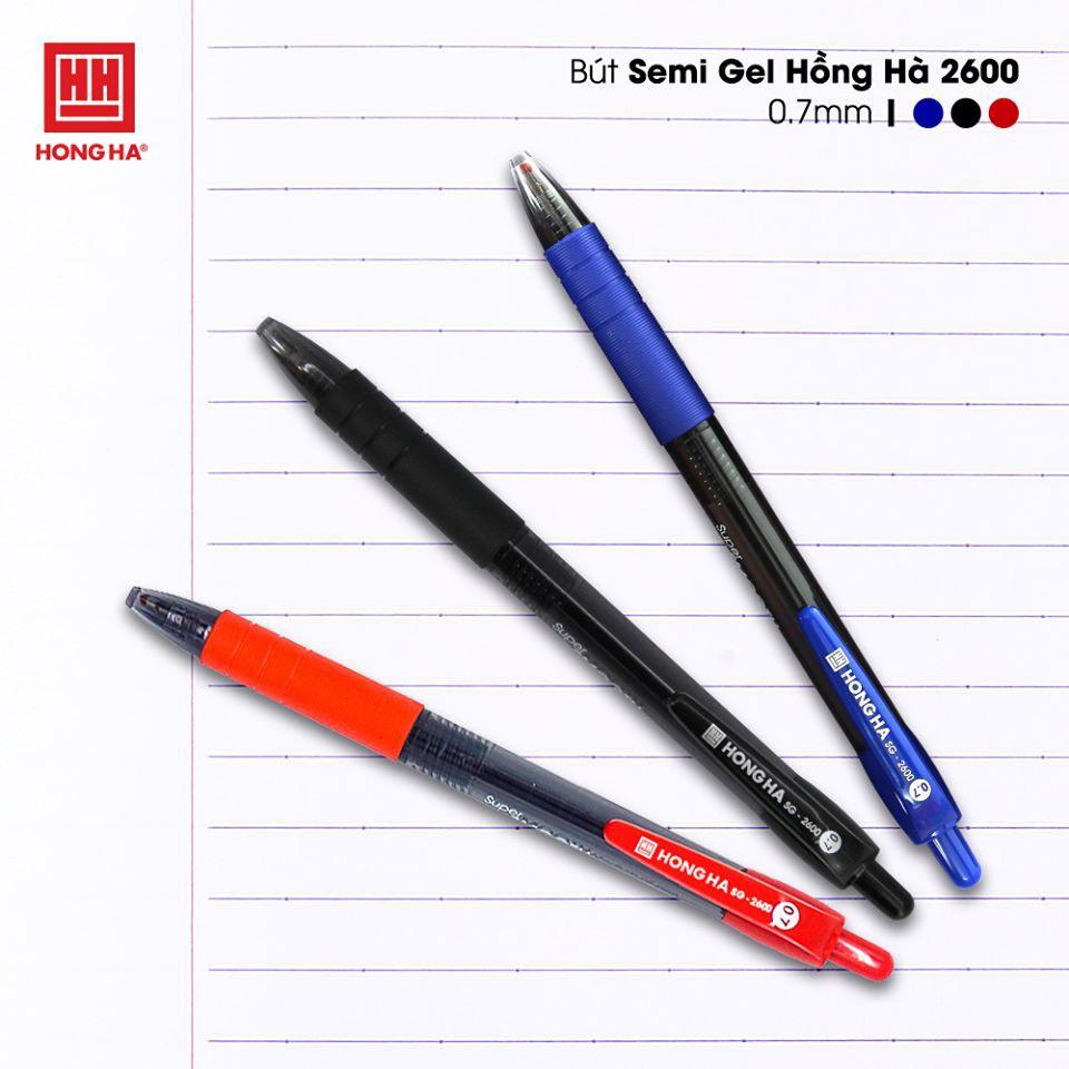 Bút Semi Gel Hồng Hà 2600 Ngòi 0.7mm Siêu Êm