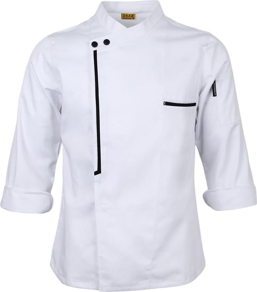 Retro Chef Jacket Coat Uniform Long Sleeve Hotel Kitchen Apparel