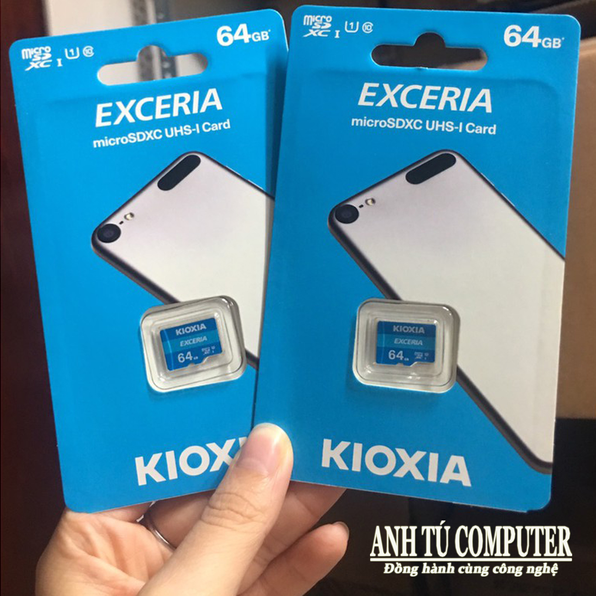 Thẻ Nhớ SDXC KIOXIA EXCERIA 64Gb class 10 U1 100Mb/s hàng chính hãng