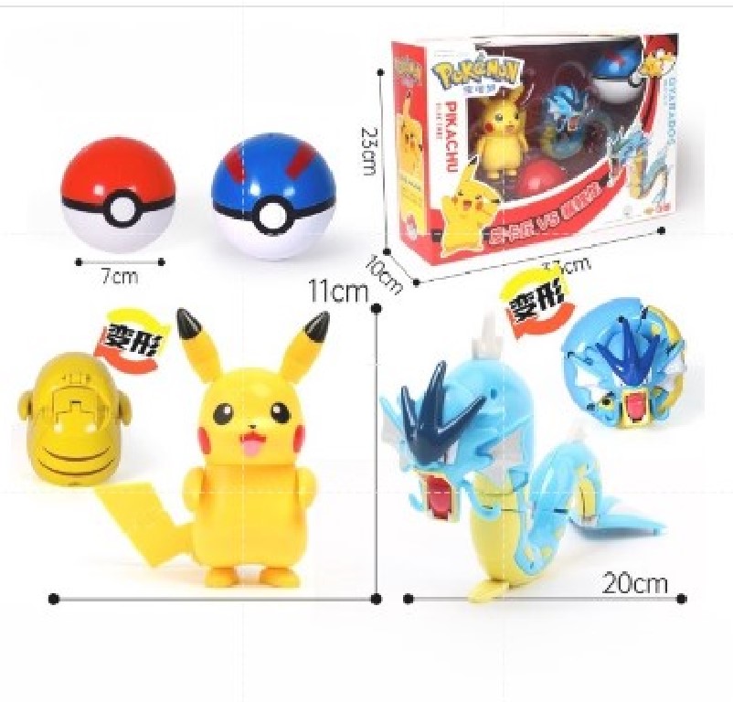 Mô Hình Quả Cầu Pokemon Lắp Ghép Biến Hình, Đồ Chơi Sáng Tạo Cho Bé, Full Box + Tặng kèm thẻ bài