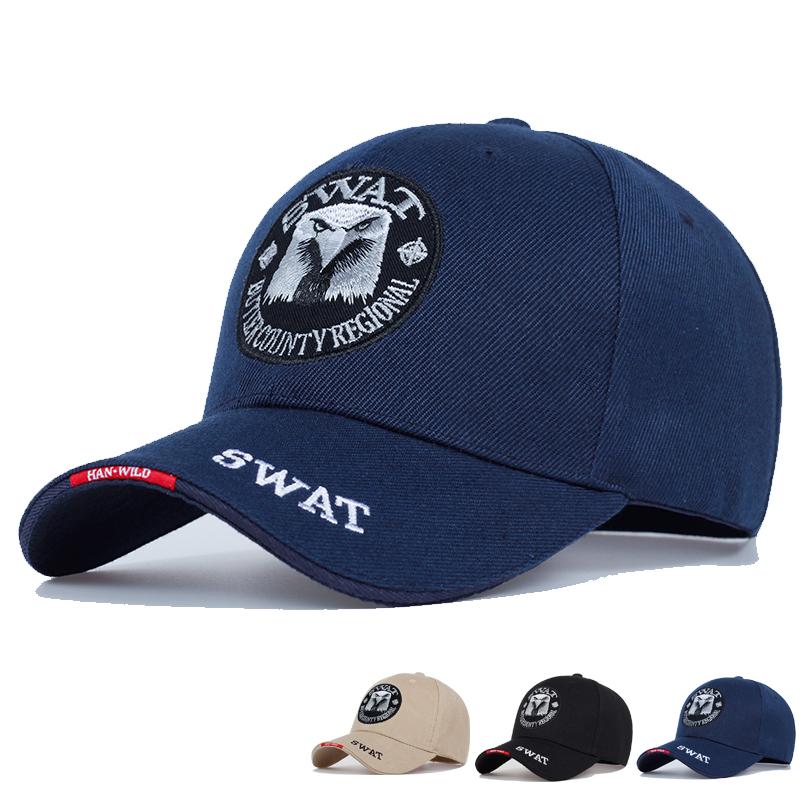 SWAT ARMY CAP MALE thêu đại bàng bóng chày đen Mũ nam Gorras Para Hombre Phụ nữ snapback Bone nam tính Cap Color: navy Size: Adjustable