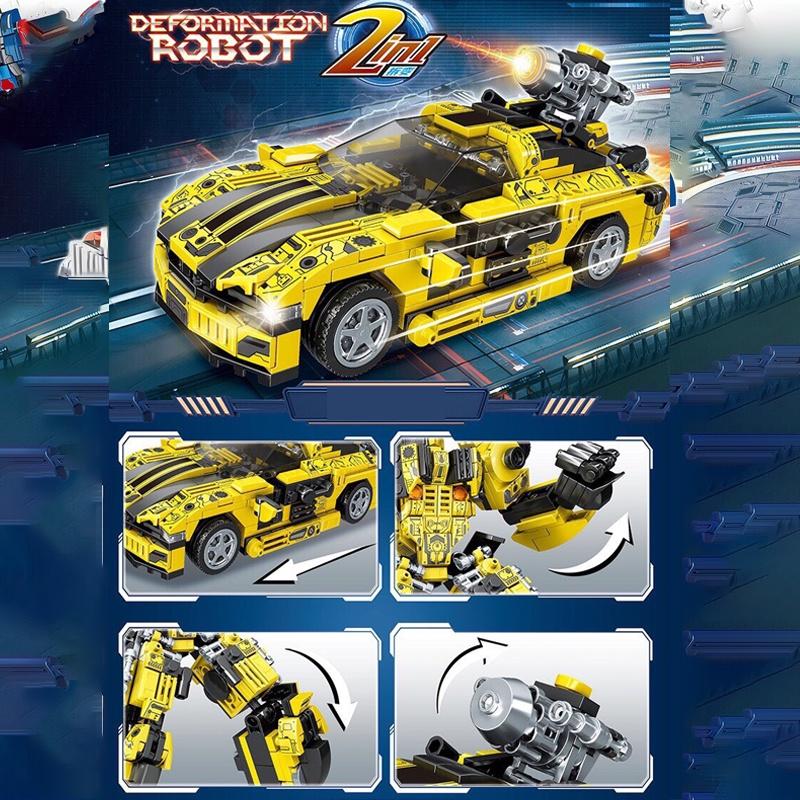 Đồ chơi Lắp ráp Robot Bumblebee, Lewan 7042 Autobot, Xếp hình thông minh, Mô hình người máy