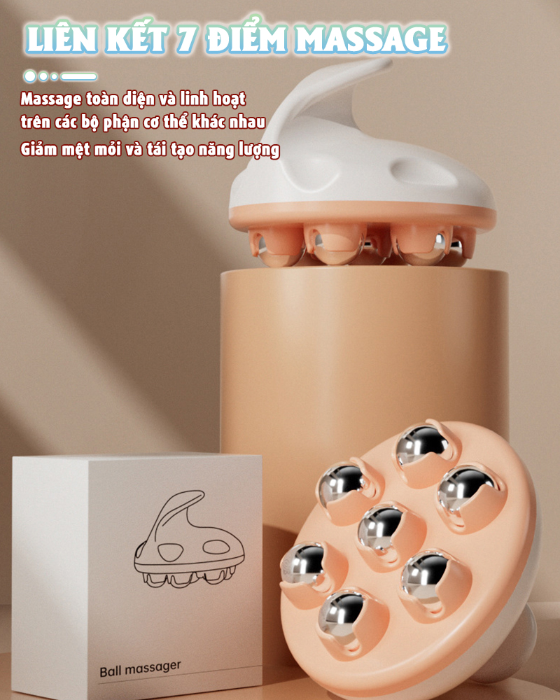 Máy massage cầm tay đa năng Nikio NK-07C - Cải thiện tình trạng giảm đau cổ, bụng, đùi, lưng và thư giãn các cơ sâu