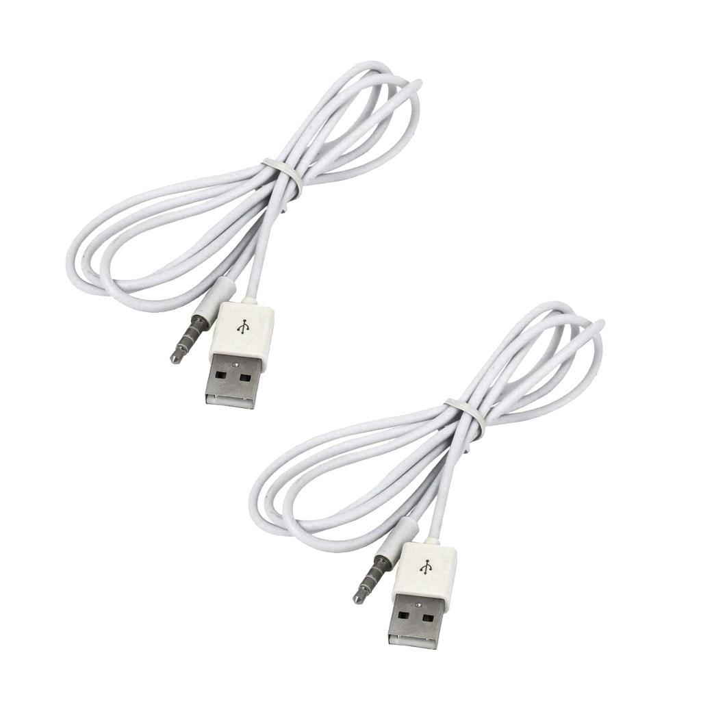 2pcs Auxiliary  Connector 3.5mm AUX  to USB2.0  Converter Cable