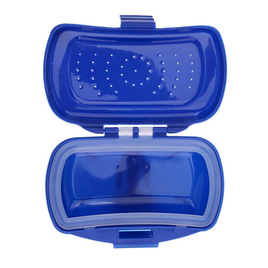 New Design Portable Earthworm Worm Bait Lure Flies Fishing Tackle Box Plastic Waist Storage Box