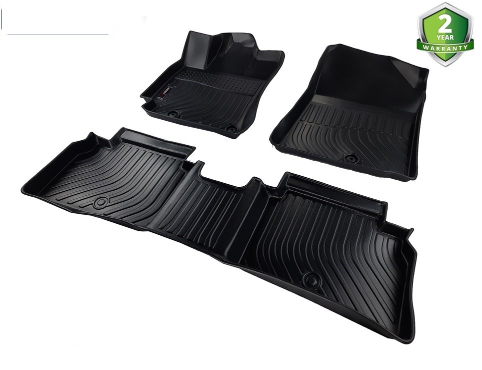 Thảm lót sàn xe ô tô KIA K3 CERATO (2013 - 2018) chất liệu TPV thương hiệu Macsim màu đen