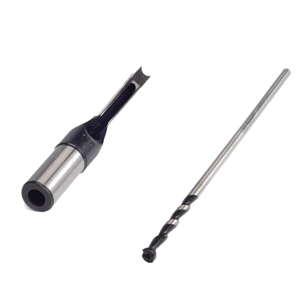 2pcs Hardness HSS Square Drill Bit Hole Saw Cutter Woodworking Tools 8mm & 12mm