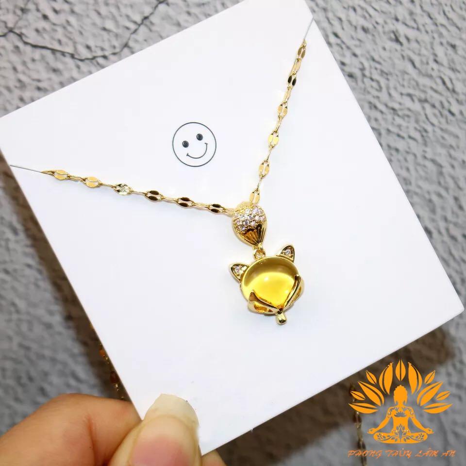 MẶT DÂY CHUYỀN HỒ LY ĐÁ TỰ NHIÊN ĐỦ MÀU BERYL TÌNH DUYÊN MAY MẮN TÀI LỘC TẶNG KÈM DÂY ĐEO, HỘP GẤM CAO CẤ
