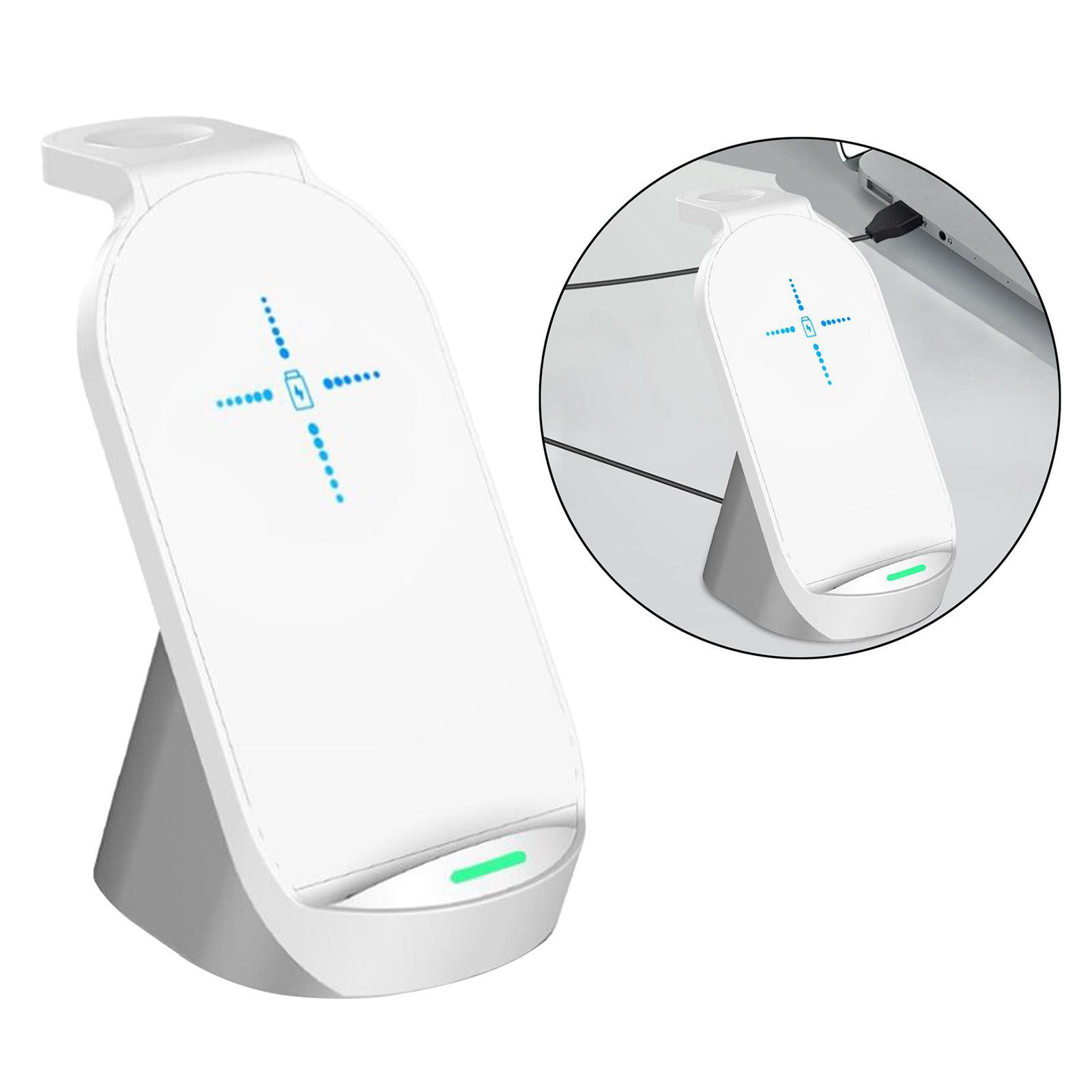 Desktop 15W Qi Wireless Charger Dock for iPhone XR 8 iWatch AirPods