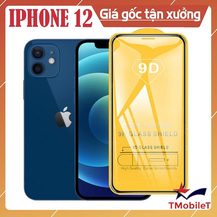 Kính Cường LựcDành Cho Điện Thoại iPhone 12 9D Full Keo , Màn - Màu Đen