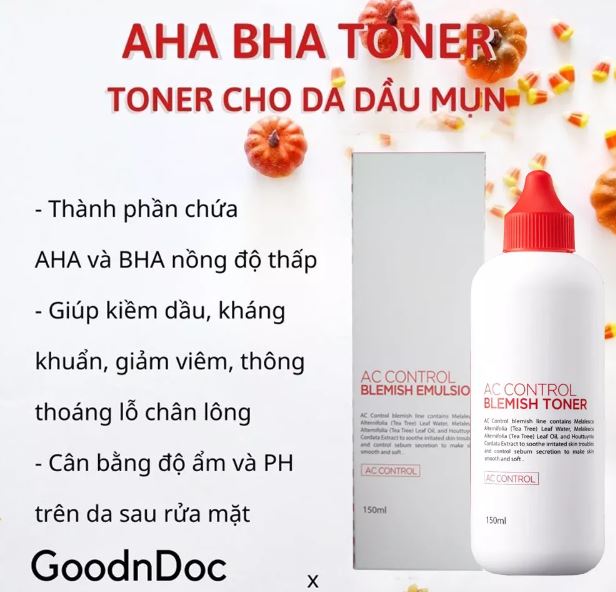 Nước hoa hồng GoodnDoc Ac Control Blemish Toner – Dành cho da mụn và da nám 150ml