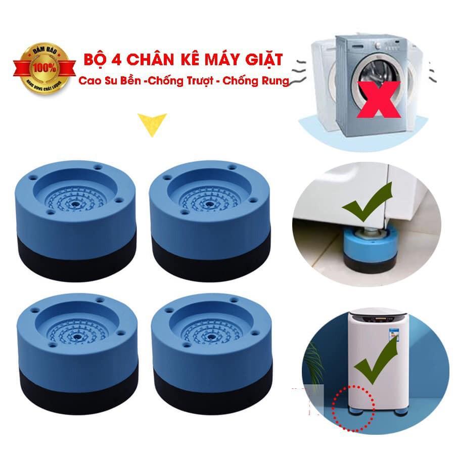 Chân máy giặt 4 miếng cao su cao cấp chống ồn chống rung (LOẠI 1)