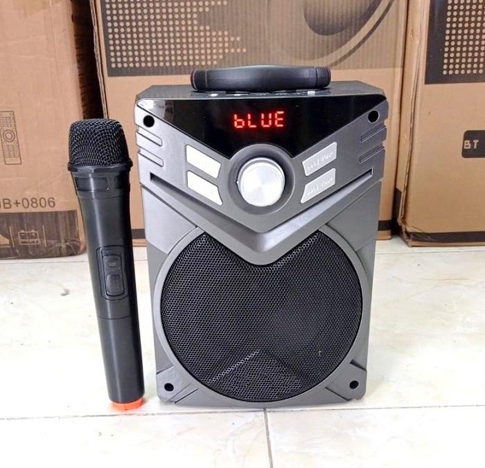 Loa nghe nhạc karaoke xách tay bluetooth k56 kèm 1 micro không dây (Giao màu ngẫu nhiên)