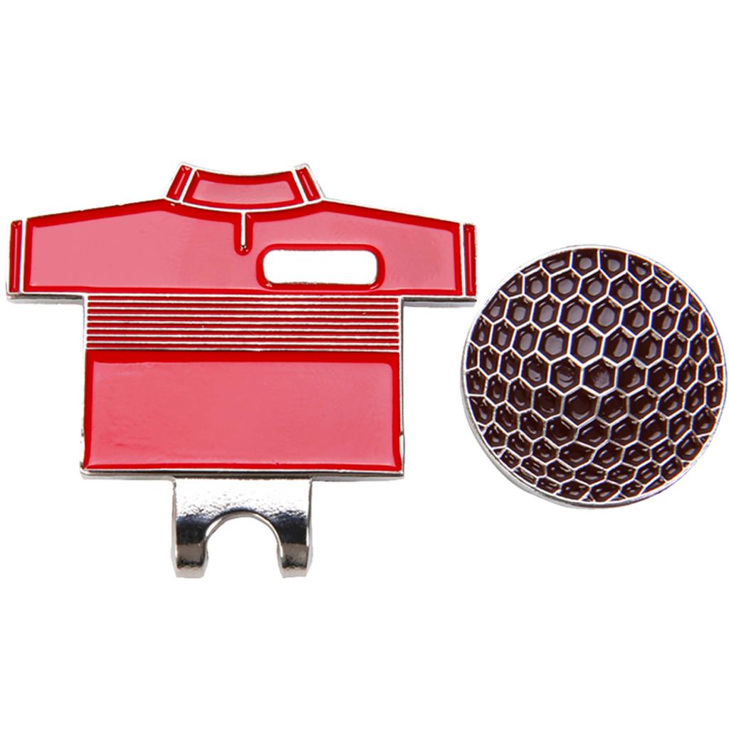 Golf Hat Clip with Detachable Magnetic Golf Ball Marker Shirt Design Orange