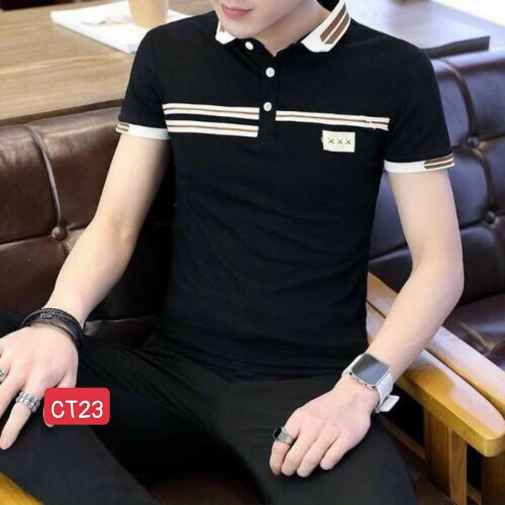 Áo Thun, Áo Phông Nam, Dáng Ôm Body, Không Nhăn, Không xù Hit Hót Thời Trang Cao Cấp TINA ms09