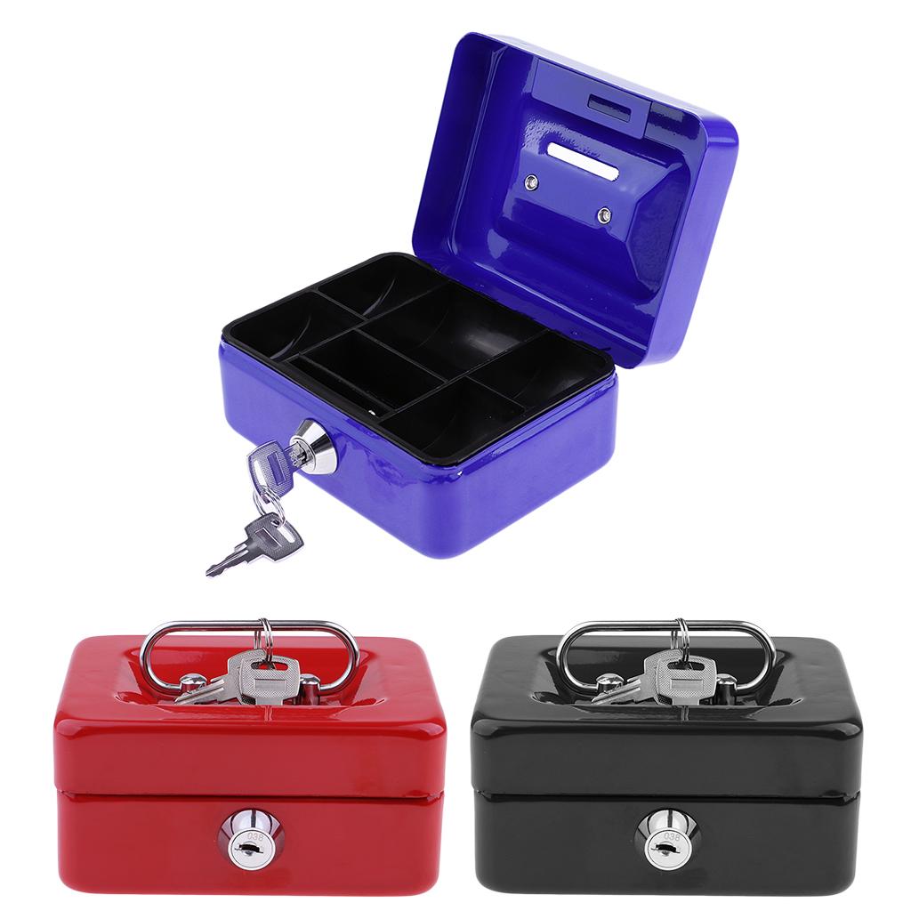 Creative Portable Metal Storage Container Safe Lock Box Money Coffer
