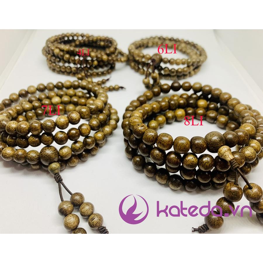 Vòng Tay Trầm Hương Tràng 108 Hạt Tốc Vườn Tự Nhiên Quảng Nam 6/7/8mm