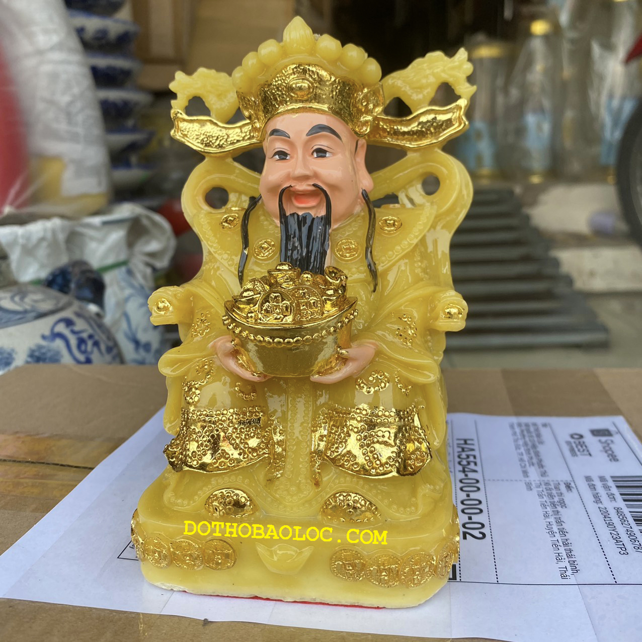 Tượng Ông Thần Tiên đá Việt Nam cao 15cm – Vàng