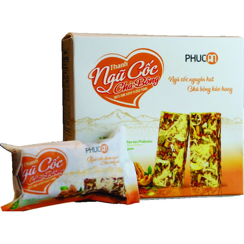 Combo 2 hộp thanh năng lượng hạt ngũ cốc Phúc An vị rong biển+ vị chà bông