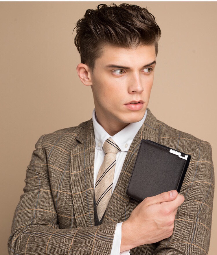 Ví Da Nam Mini Thời Thượng Phong Cách Hàn Quốc Siêu Chất HQ2