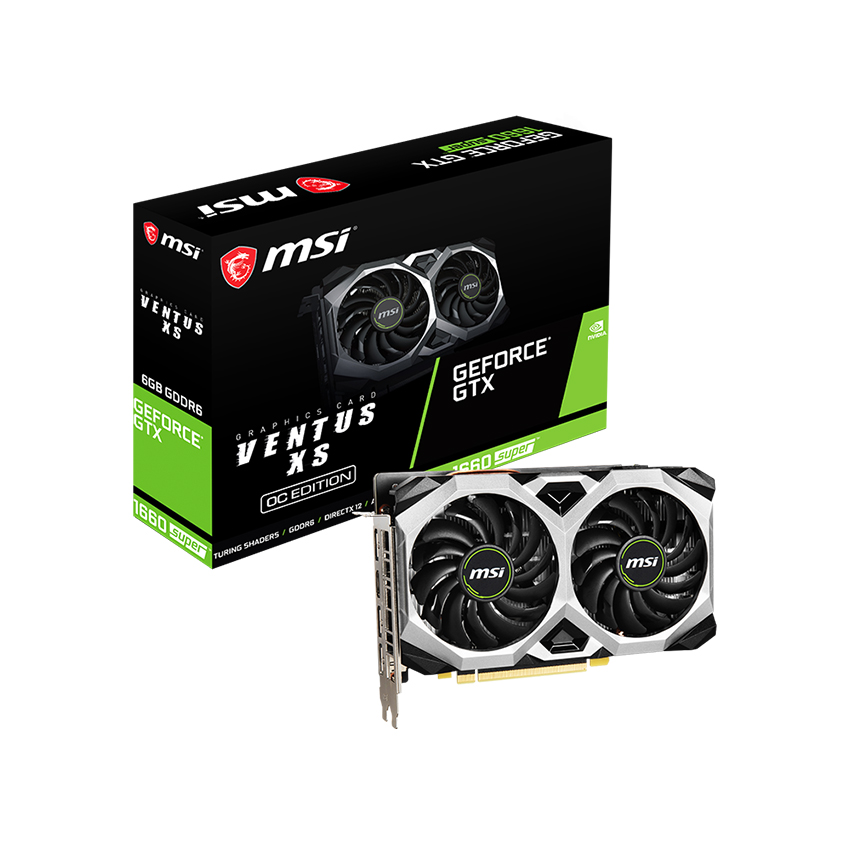 Card màn hình MSI GTX 1660 Super VENTUS XS OC (6GB GDDR6, 192-bit, HDMI+DP) - Hàng Chính Hãng