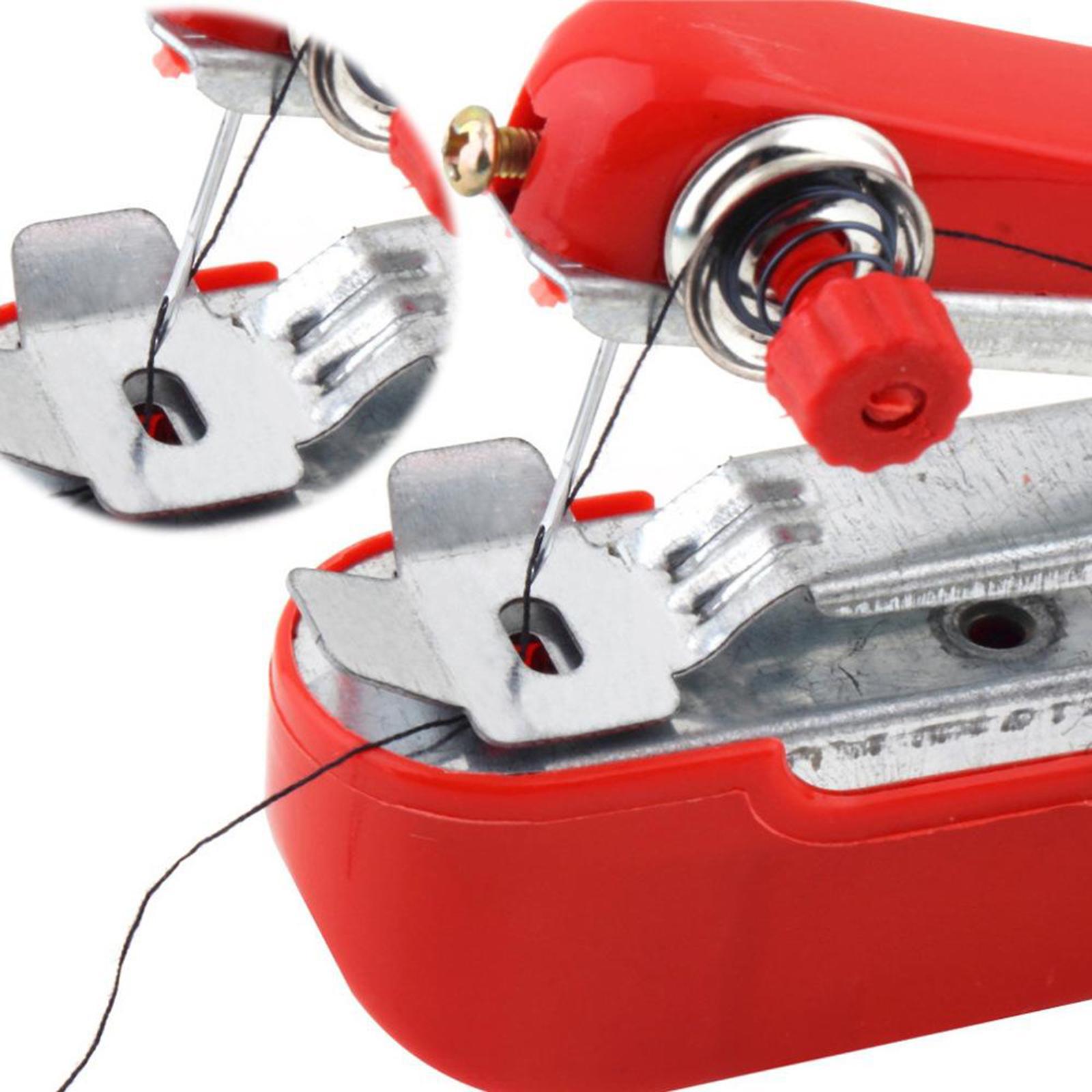 Portable Sewing Machine Desktop Mini Sewing Machines Small Tailor Handy Stitch for Fabric Curtains Kids Cloth Cordless Household Tool Beginners Adults