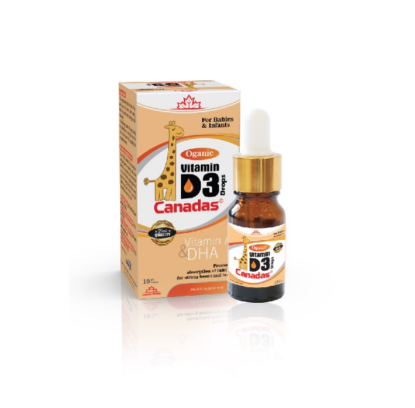 [MUA 4 TẶNG 1] Vitamin D3 Canadas lọ 10ml