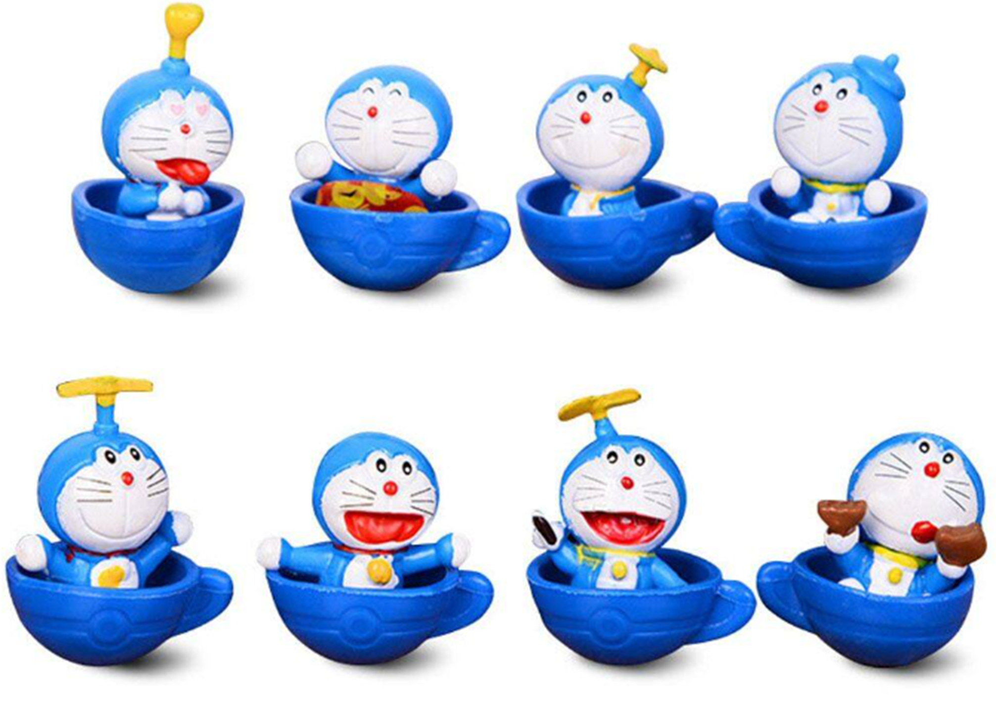 Doraemon ngồi trên tách trà - Bộ 1 mô hình nhân vật Doraemon dễ thương