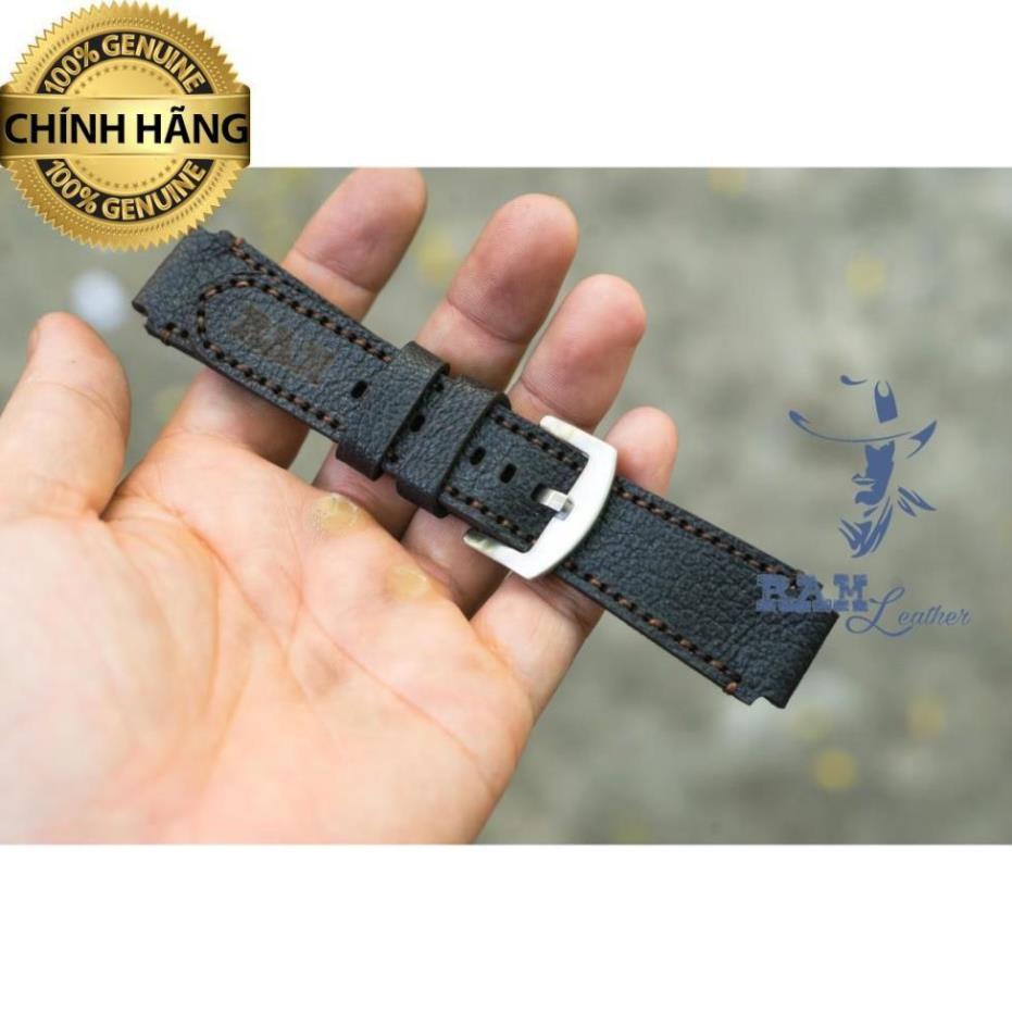 Dây đồng hồ da bò thật - Hàng chính hãng