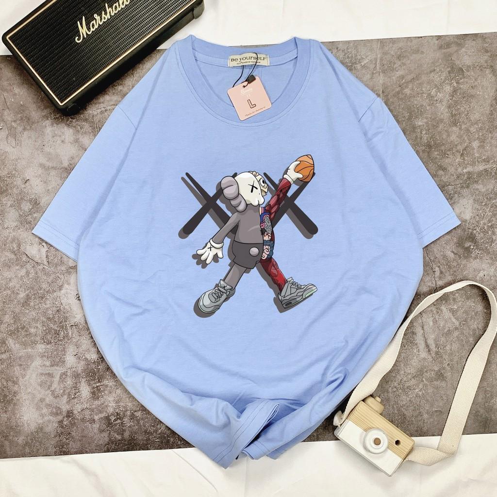Áo thun tay ngắn Be Yourself unisex size M L XL - Gấu bóng rổ