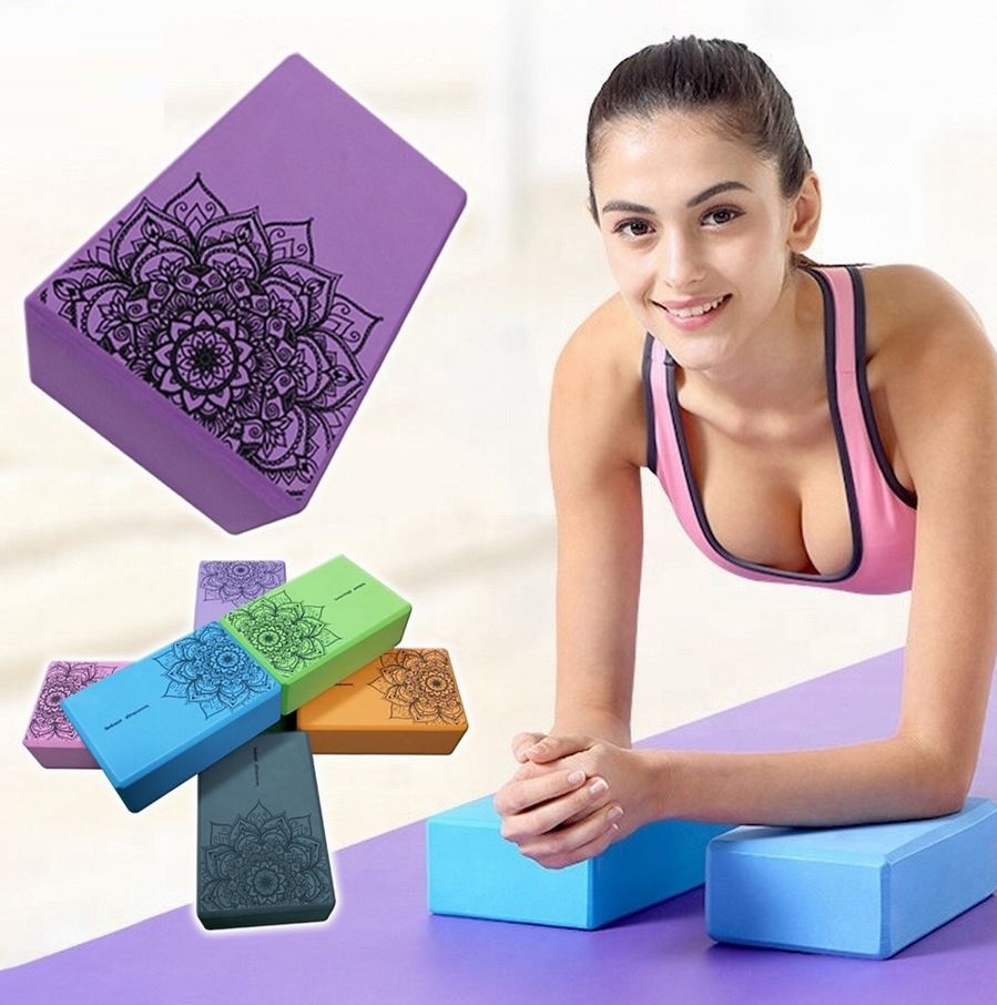 Combo 2 gạch tập Yoga in hoa văn Mandala sang trọng chất liệu EVA cao cấp hỗ trợ các bài tập Yoga tại nhà hiệu quả (cùng mầu)