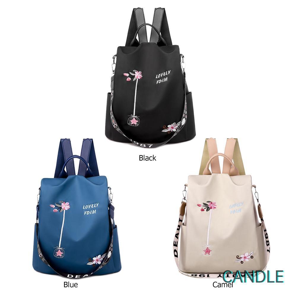 Ba Lô Vải Thêu Hoa Xinh Xắn Cho Nữ