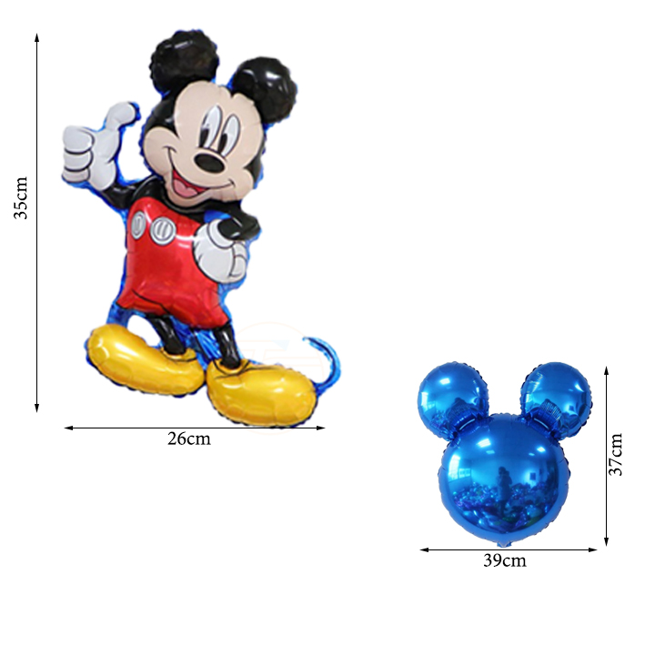 Bộ trang trí sinh nhật happy birthday chuột mickey - Sét bong bóng trang trí tiệc thôi nôi, đầy tháng cho trẻ