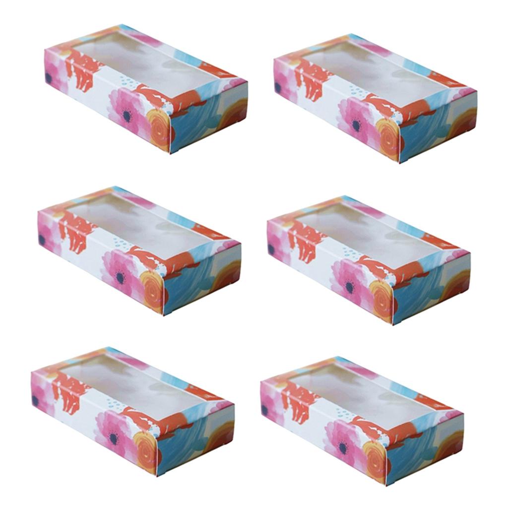 6X Kraft Paper Gift Box Gift Favor Storage Container Case for Candy Dessert