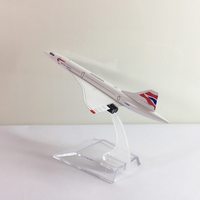 Mô hình máy bay tĩnh Concord British Airways 16cm